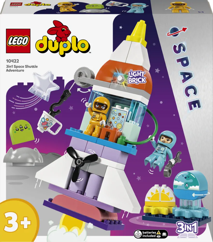 LEGO® DUPLO® 10422 Vesmírné dobrodružství s raketoplánem 3 v 1
