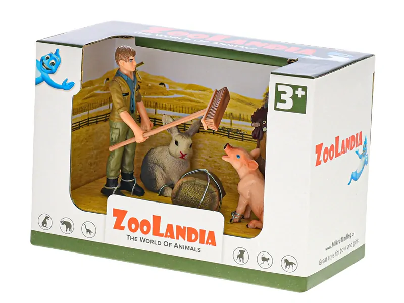 Zoolandia farma set se zvířátky a doplňky 6druhů v krabičce