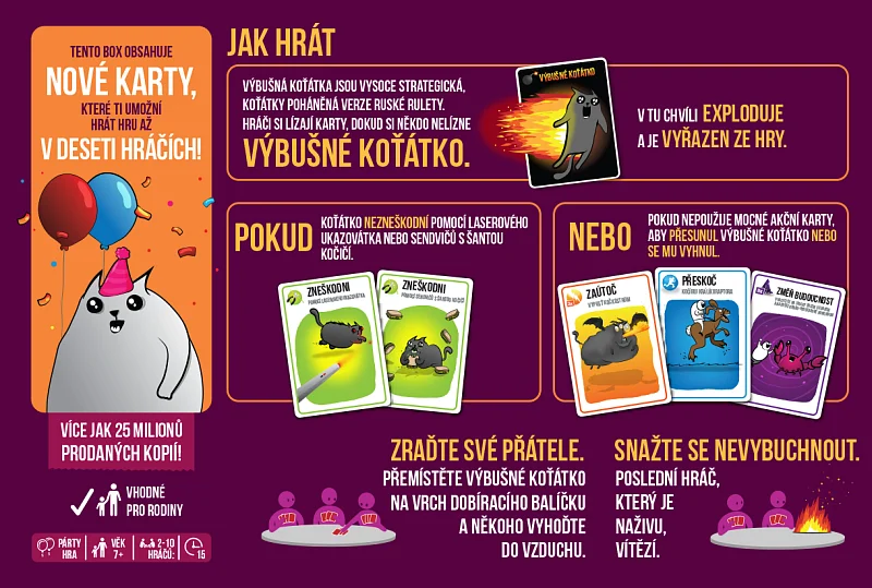 Asmodee Výbušná koťátka Párty karty