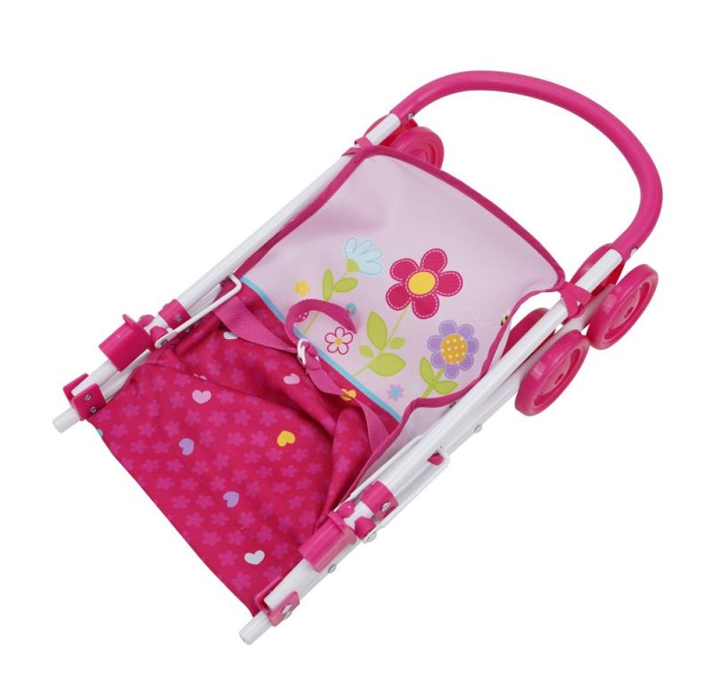 Five O Nine Crew 3dílná sada na hraní, kočárek, žídle a postýlka - Květiny