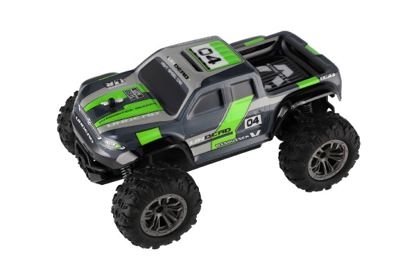 Teddies Auto RC pick up terénní plast 25cm 2,4GHZ na baterie šedo-zelený v krabici 32x14x18cm
