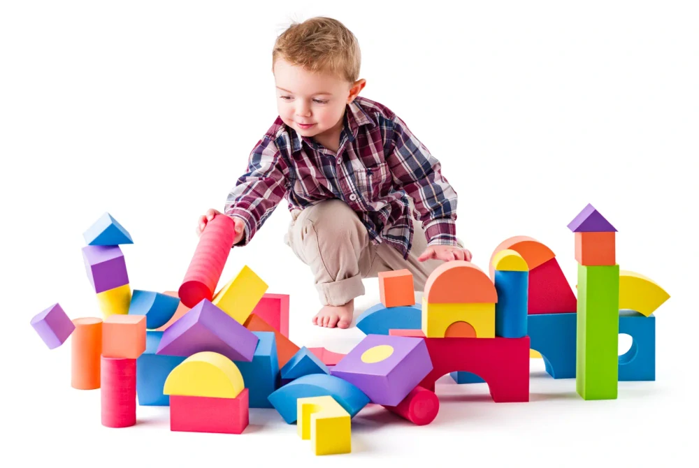 Plastica Pěnové kostky velké v PVC tašce, 52ks