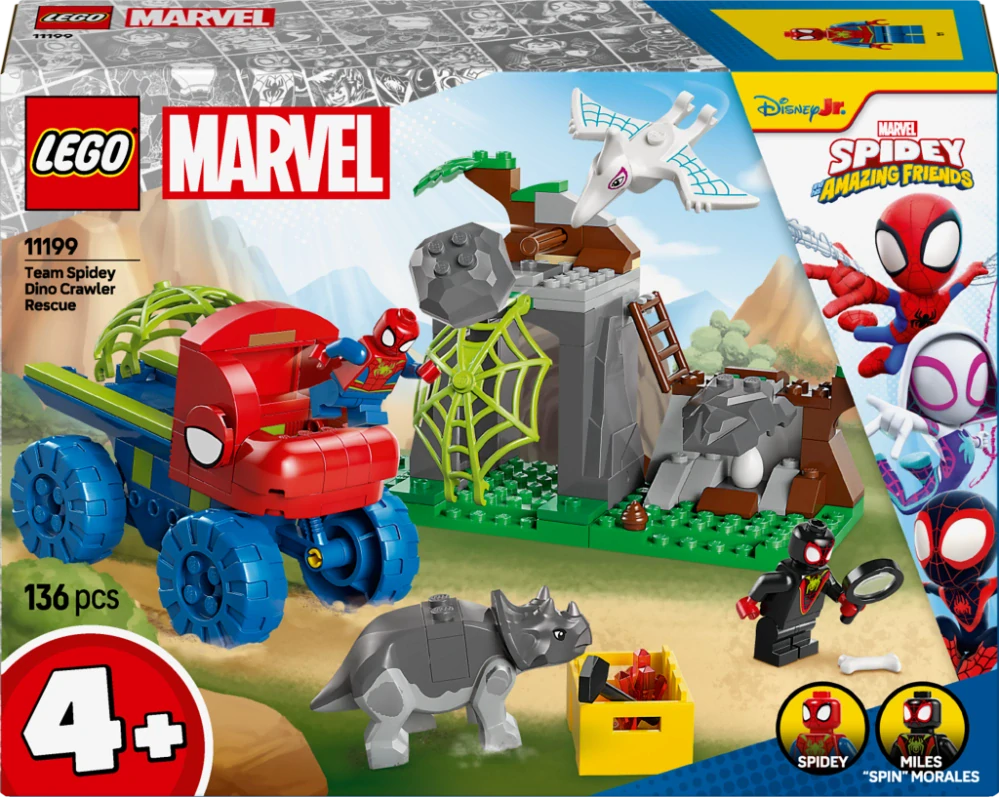 LEGO® Marvel Spidey a jeho úžasní přátelé 11199 Spideyho tým a záchrana dinosaurů s truckem
