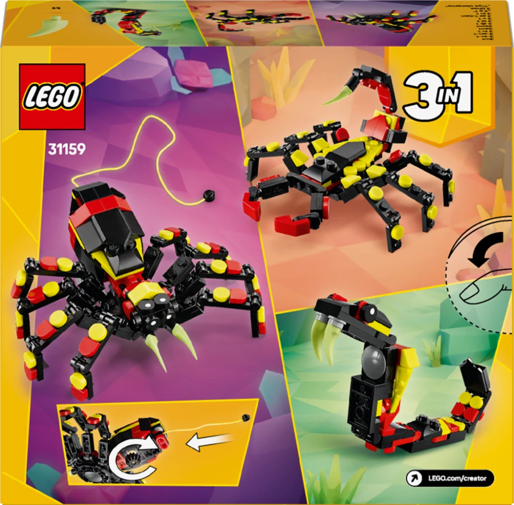 LEGO® Creator 3 v 1 31159 Divoká zvířata: Překvapivý pavouk