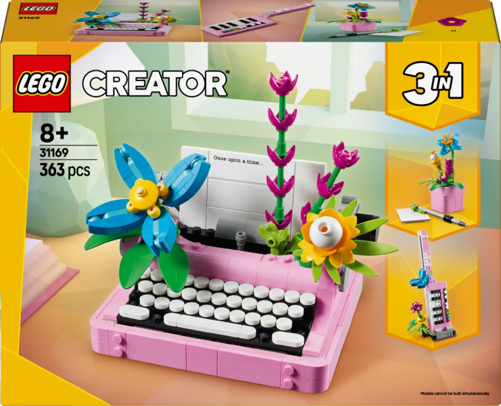 LEGO® Creator 3 v 1 31169 Psací stroj s květinami