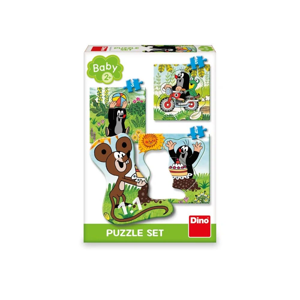 Dino Puzzle Krtek na louce baby 3–5 dílků baby