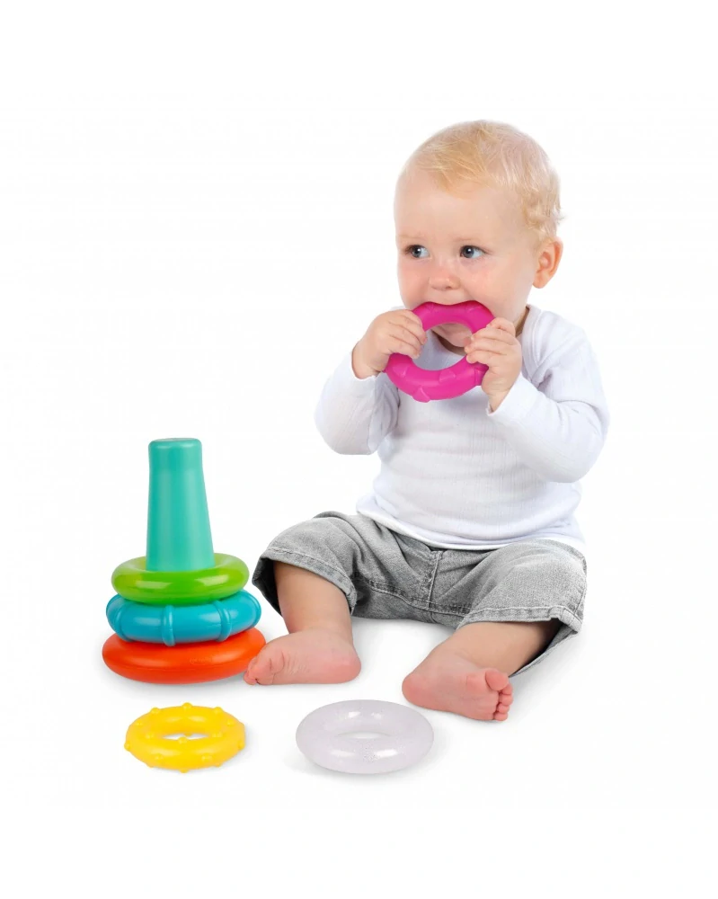 Playgro - Plastové navlékací kroužky pastelové