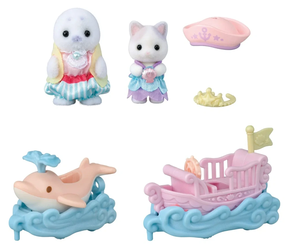 Sylvanian Families Mořská vozítka a baby figurky v zábavném parku