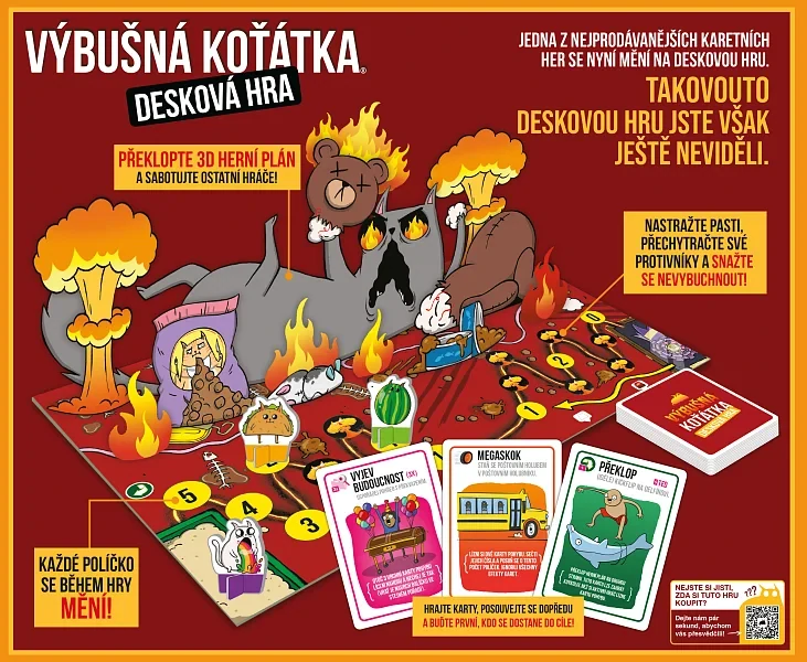 Asmodee Výbušná koťátka: Desková hra