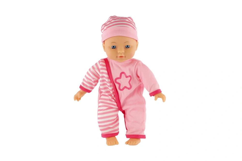 Teddies Panenka miminko 30cm měkké tělo růžová v krabici 17x33x10cm