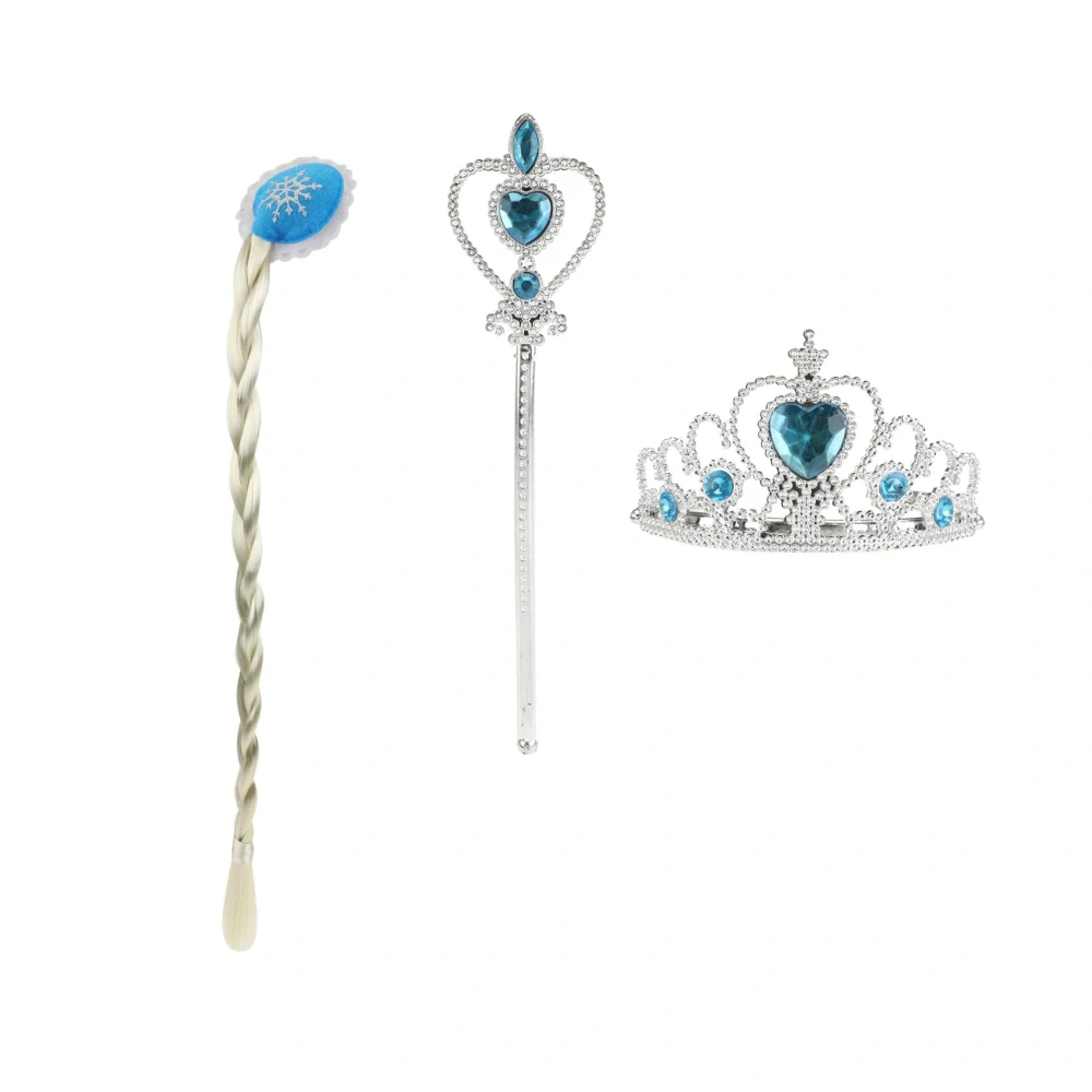 Teddies Sada krásy plast korunka,žezlo,cop Ledová princezna na kartě 19x35x1cm