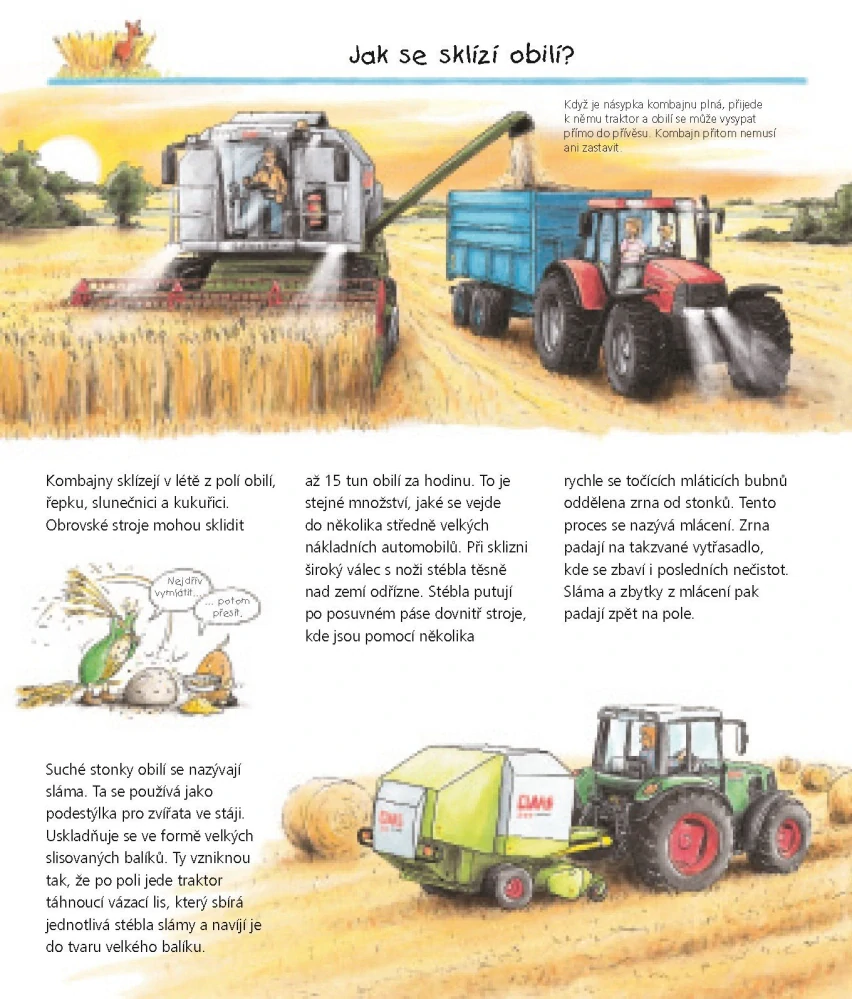 Albatros Knížka Kombajny, traktory a nakladače