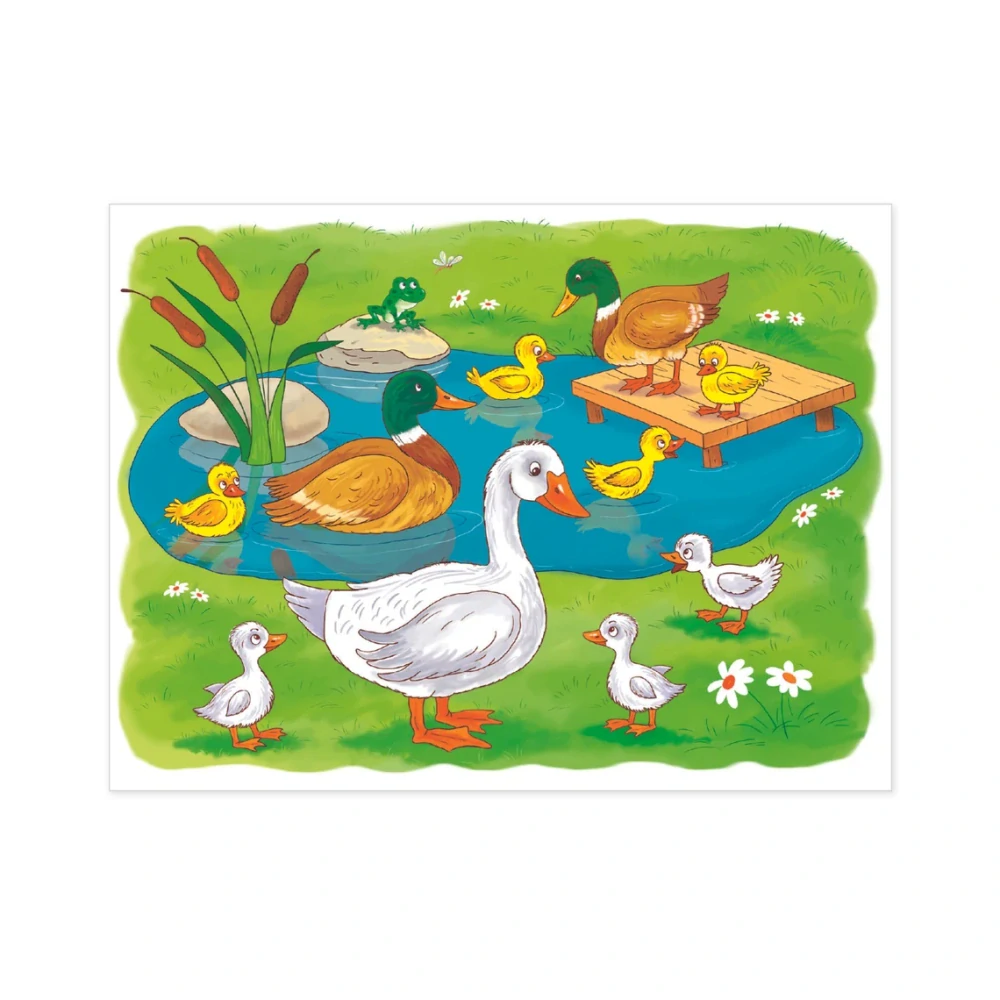 Dino Kubus Dřevěné kostky Na farmě – 12 kostek