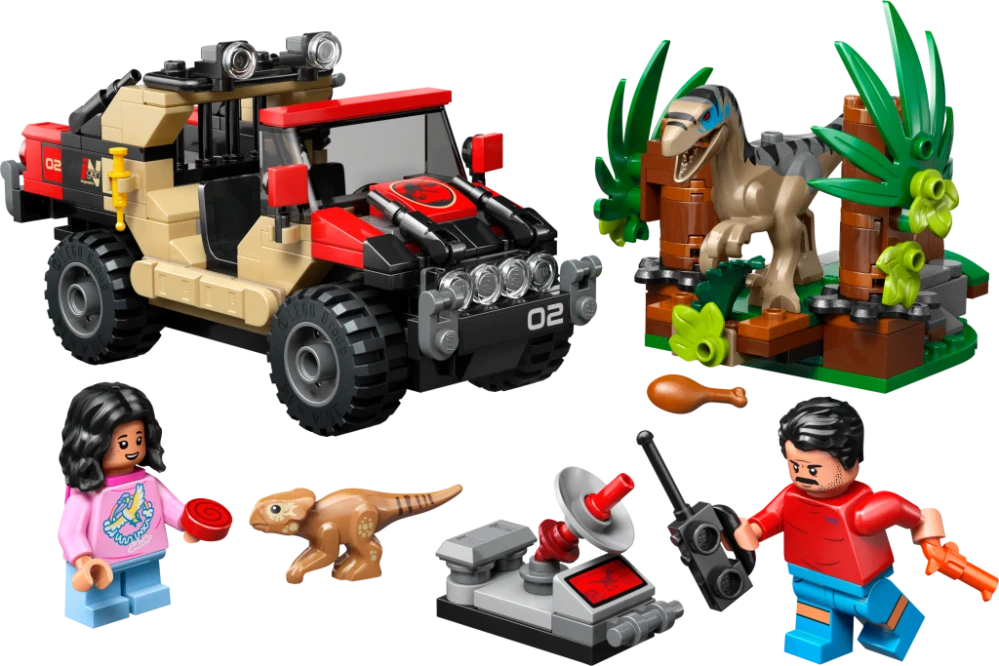 LEGO® Jurassic World 76972 Únik před raptorem v terénním autě