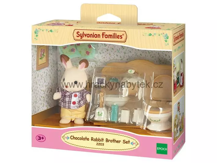Sylvanian Families Nábytek "chocolate" králíků - bratr a umývárna