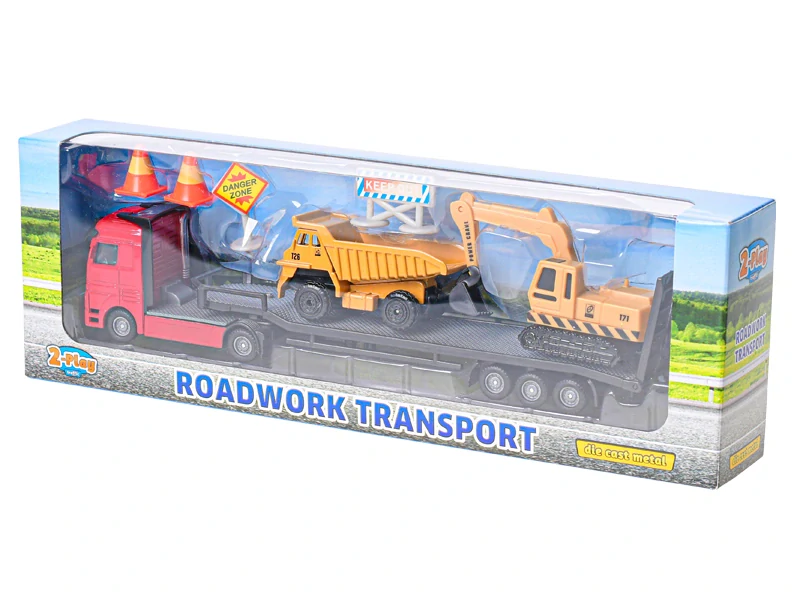 Mikro Trading 2-Play Traffic nakladač kov 25cm se stavebním autem volný chod v krabičce
