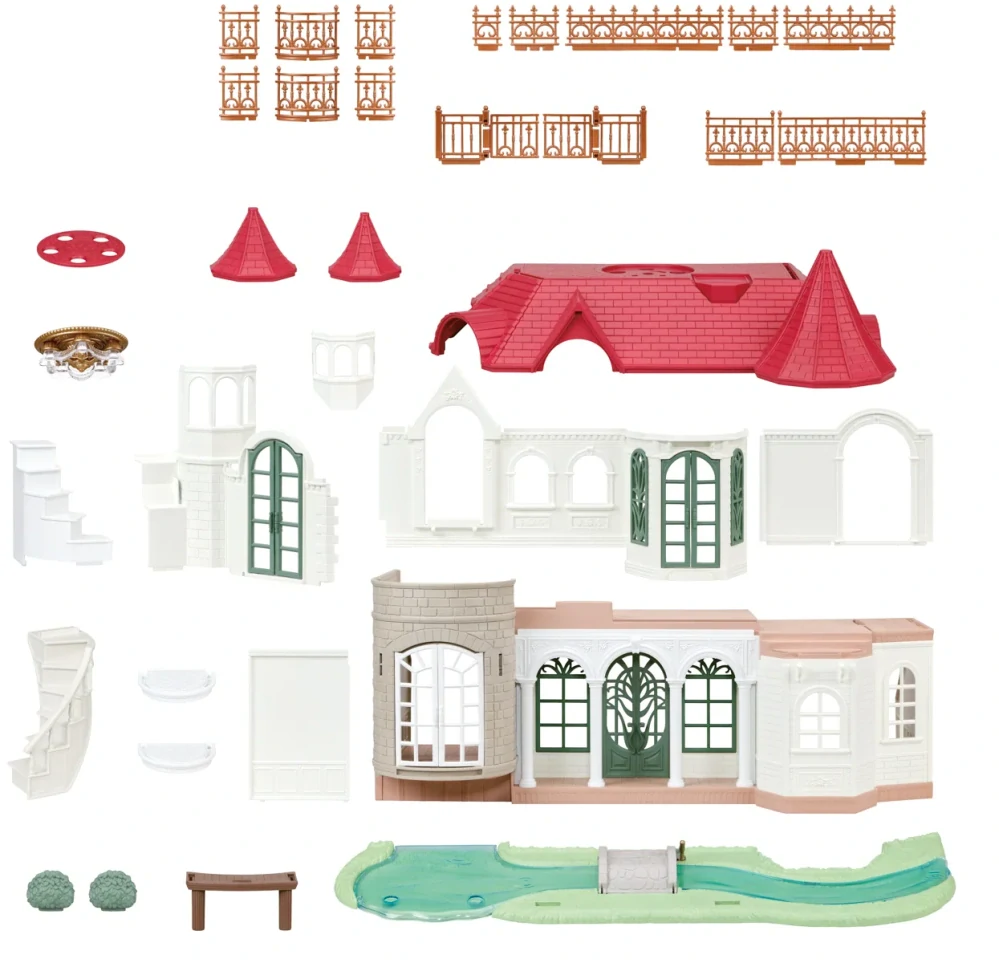 Sylvanian Families Vila s červenou střechou u řeky