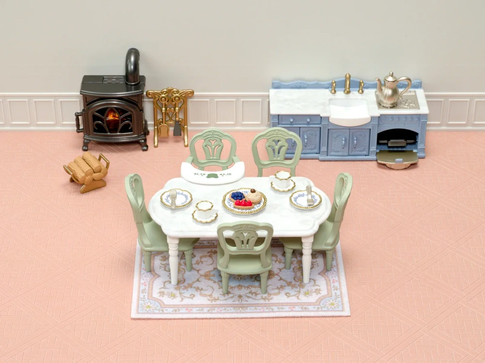 Sylvanian Families Nábytek - elegantní jídelna s krbem
