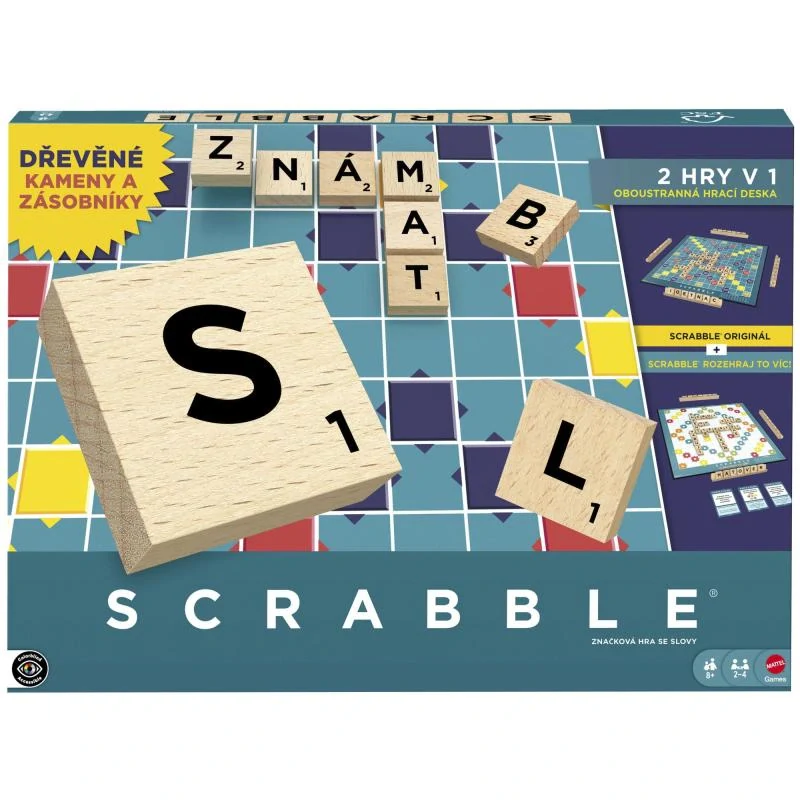 Mattel SCRABBLE DŘEVĚNÁ EDICE CZ