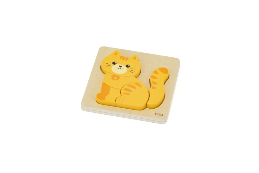 Viga Dřevěné puzzle pro nejmenší - Kočička