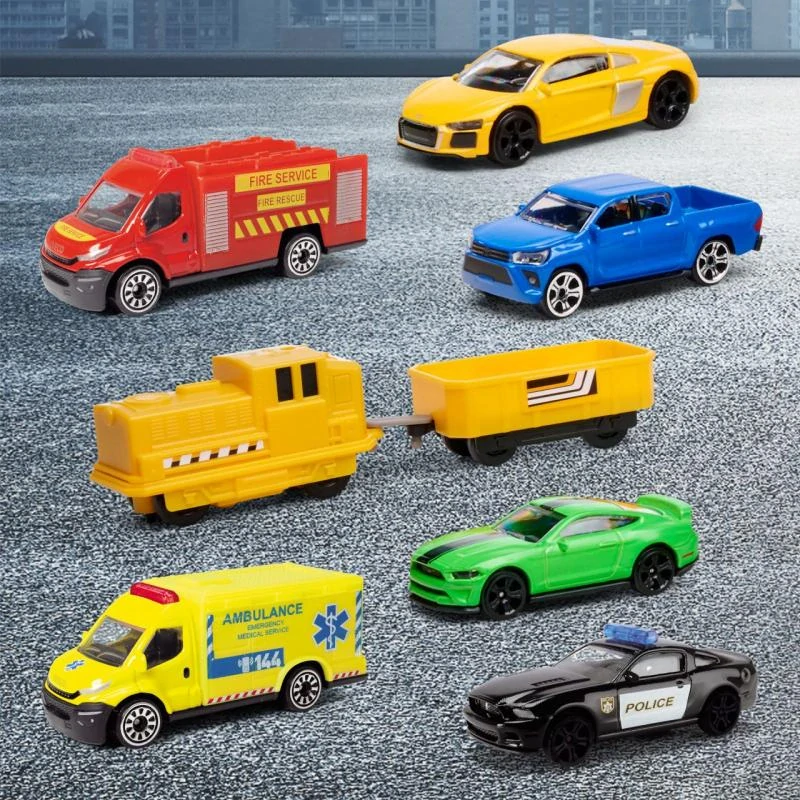 Majorette Garáž Super City + 6 autíček a vlak