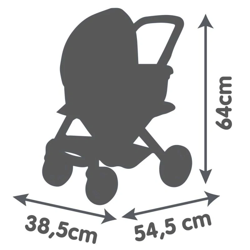 Smoby Kombinovaný kočárek Maxi Cosi pro panenky světle růžový