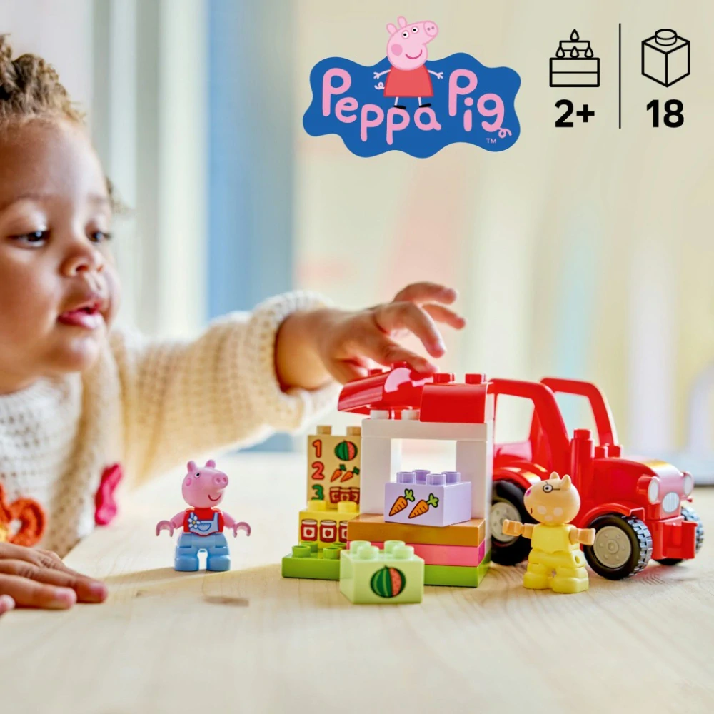 LEGO® 10468 DUPLO® Prasátko PeppaTraktor a tržnice