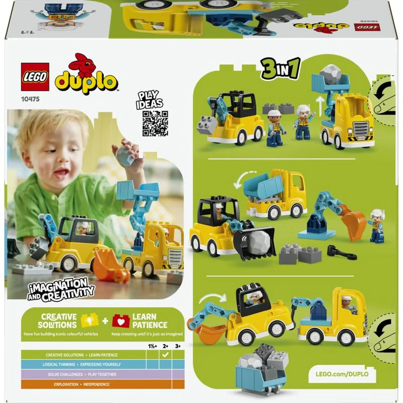 LEGO® 10475 DUPLO® Vozidla na stavbě 3 v 1