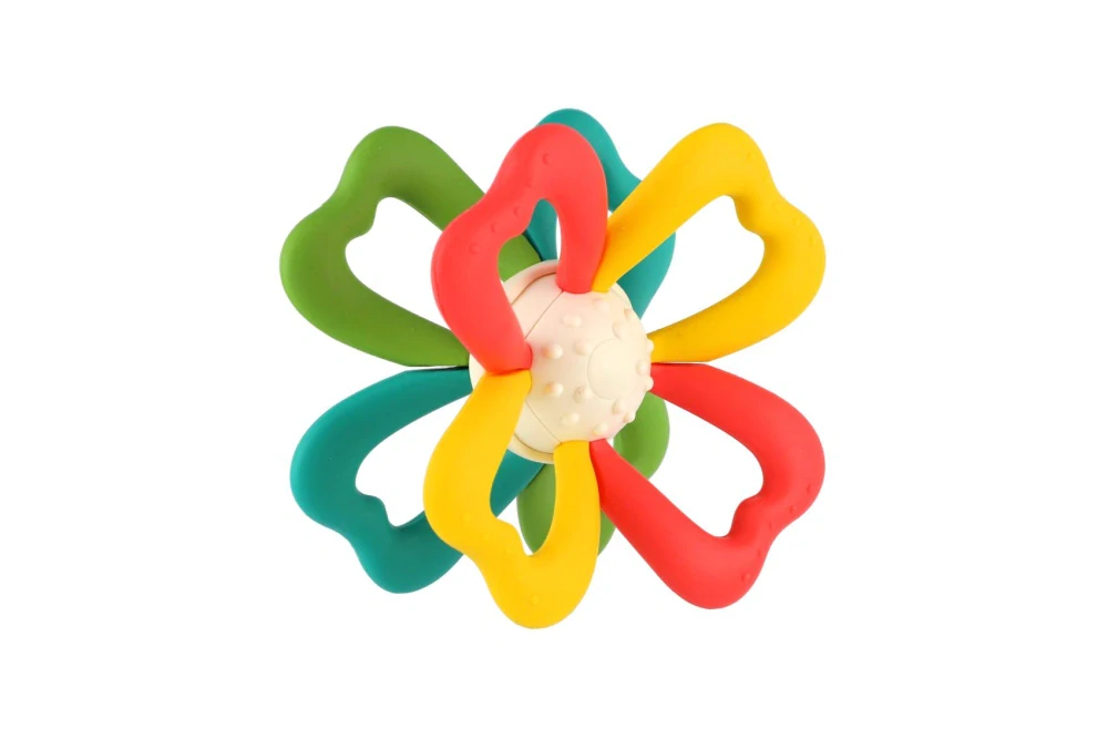 Teddies Točáček kytka babyted silikon/plast 9,5x5cm na kartě 0m+