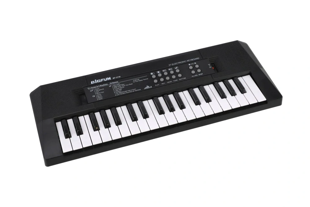 Teddies Pianko/Varhany/Klávesy 37 kláves plast 40cm napájení na USB + mikrofon v krabici 41,5x16x4,5cm