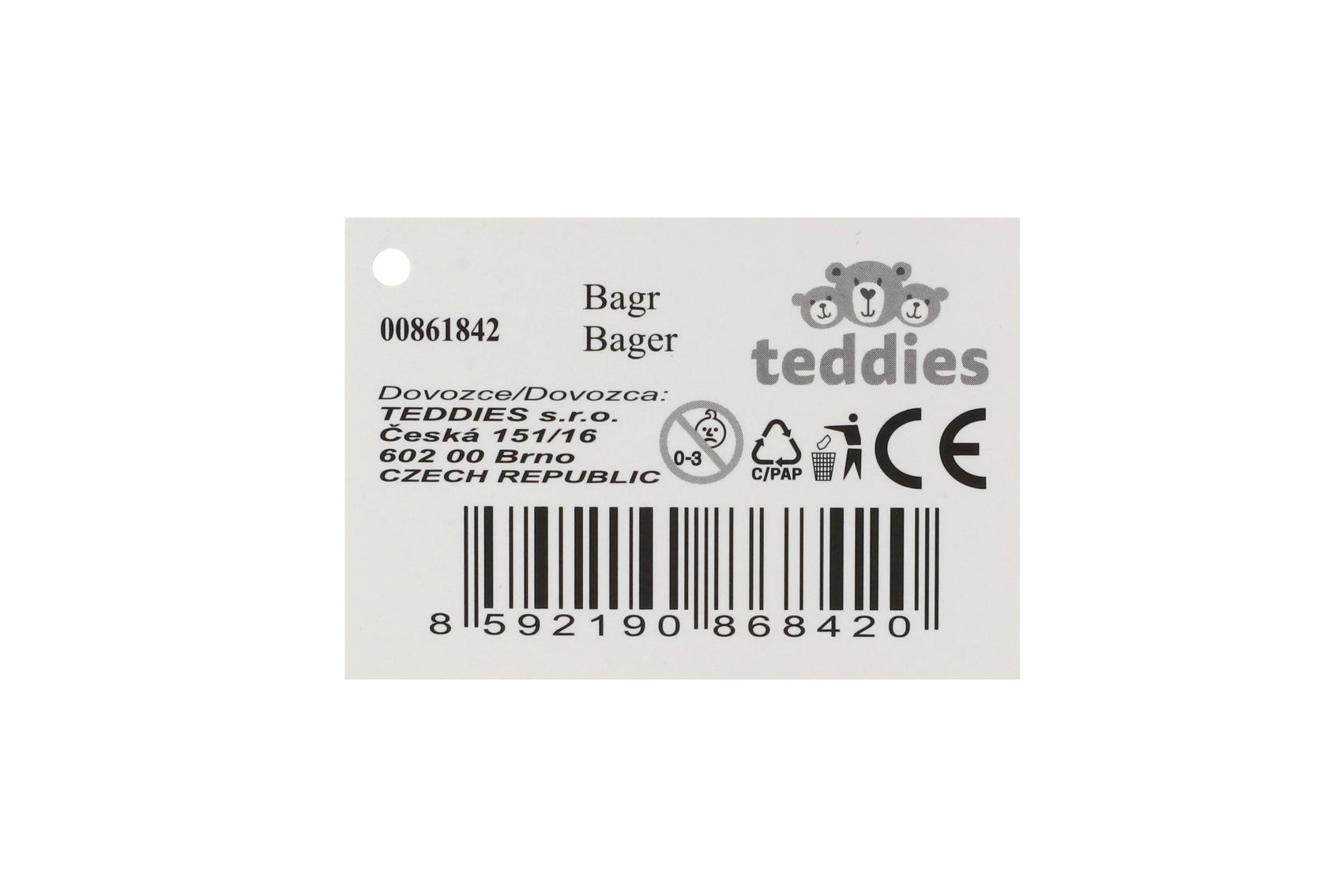 Teddies Stavební stroj bagr pásový plast/kov 8x26cm na volný chod