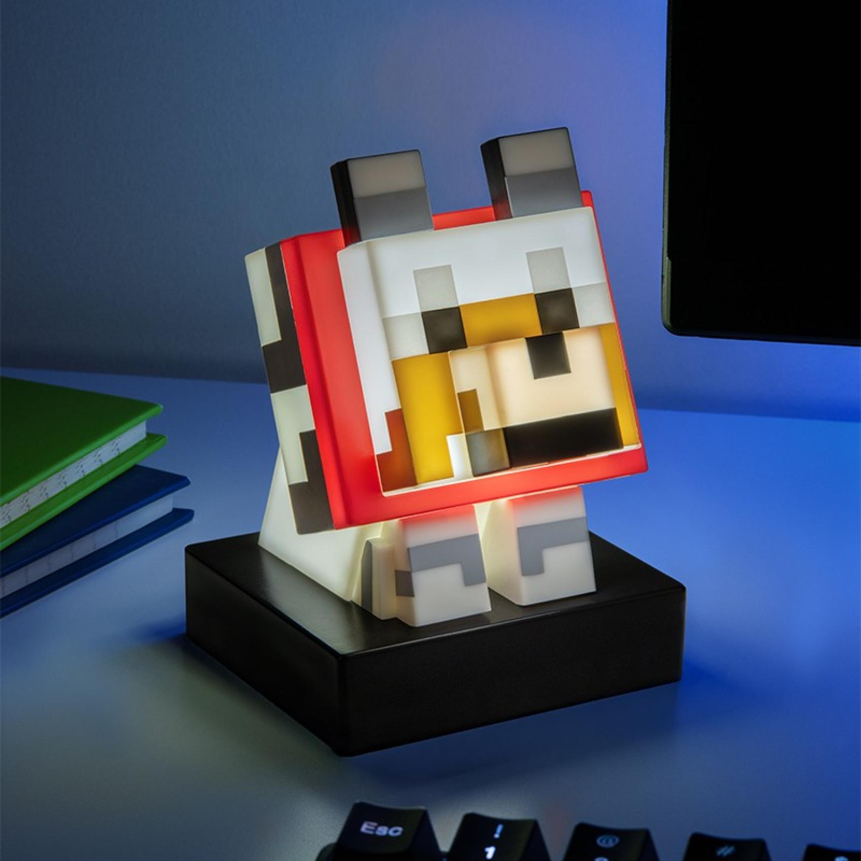 Lampička Vlk Minecraft na baterie v krabičce 10,5x14x9cm