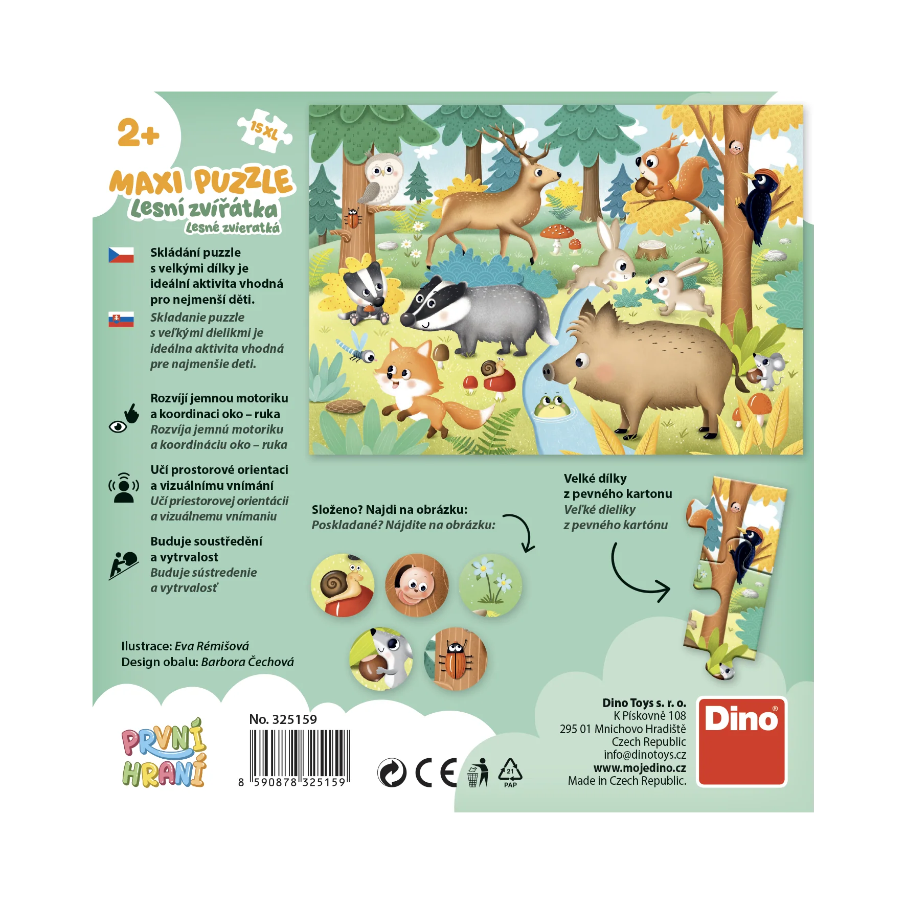 Dino První hraní: Lesní zvířátka 15 maxi Puzzle
