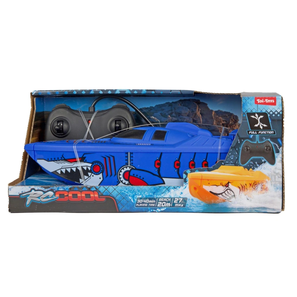 Teddies Člun motorový RC 27mHz na baterie 4 barvy v krabici