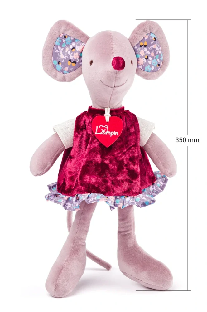 Lumpin Myška Cilka v šatech, velká, 33 cm