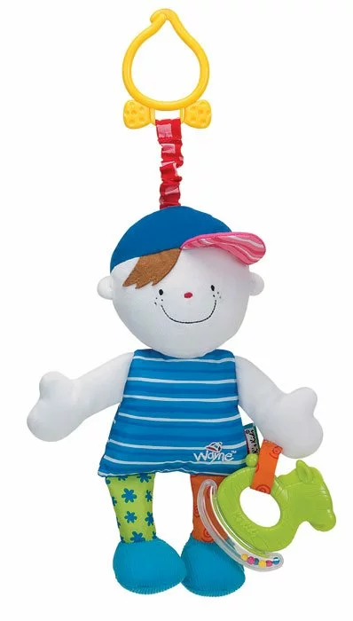 K´s Kids Úchyt na kočárek - veselý kluk Wayne 