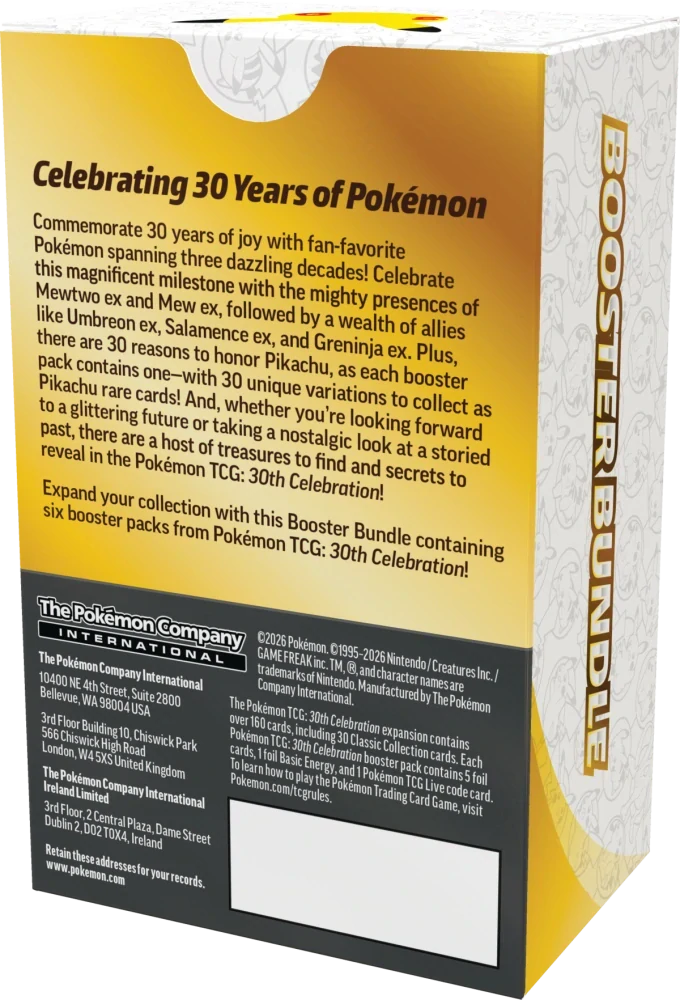 Pokémon TCG: 30th Celebration Booster Bundle