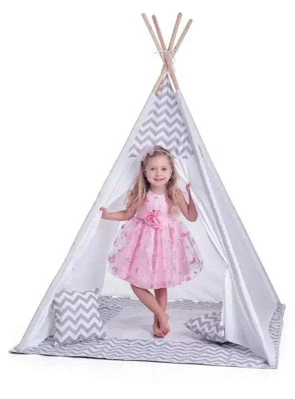 Woody Dětský stan - TEEPEE + 2 ks polštářků