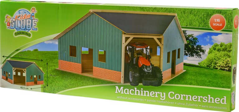 Kids Globe 610339 Garáž/farma dřevěná 38 x 100 x 38 cm 1:16
