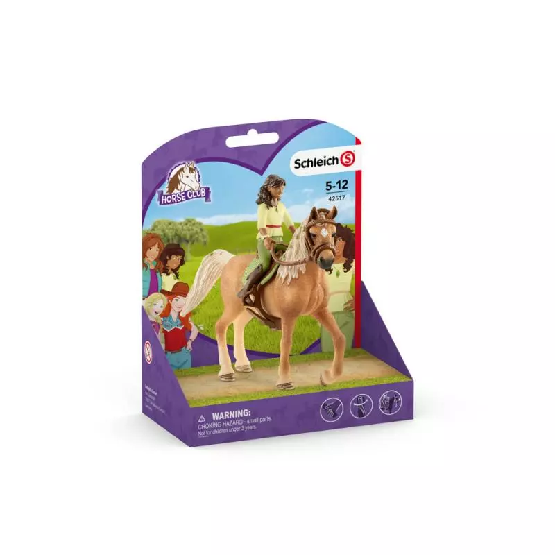 Schleich 42517 Černovláska Sarah a kůň Mystery