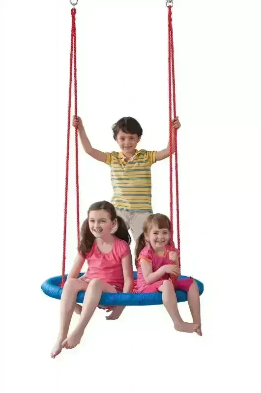 Woody Houpací kruh 100 cm červeno-modrý