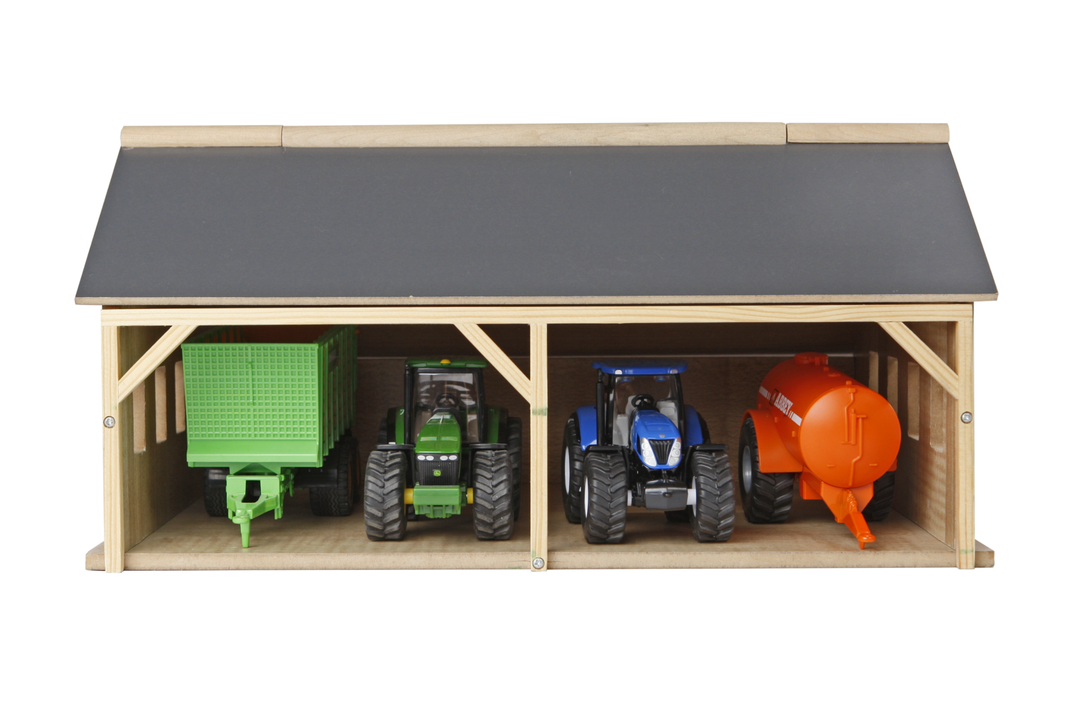 Kids Globe Garáž dřevěná pro traktory 1:50