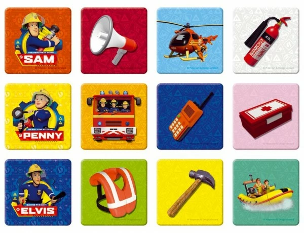 Trefl  Puzzle 2v1 + pexeso Požárník Sam 27,5x20,5cm v krabici 28x28x6cm