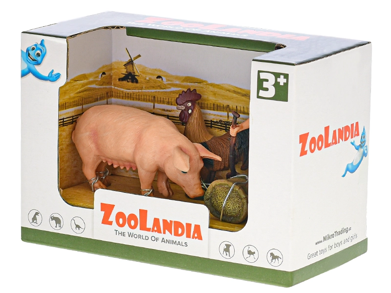 Zoolandia farma set se zvířátky a doplňky 4druhy v krabičce assort