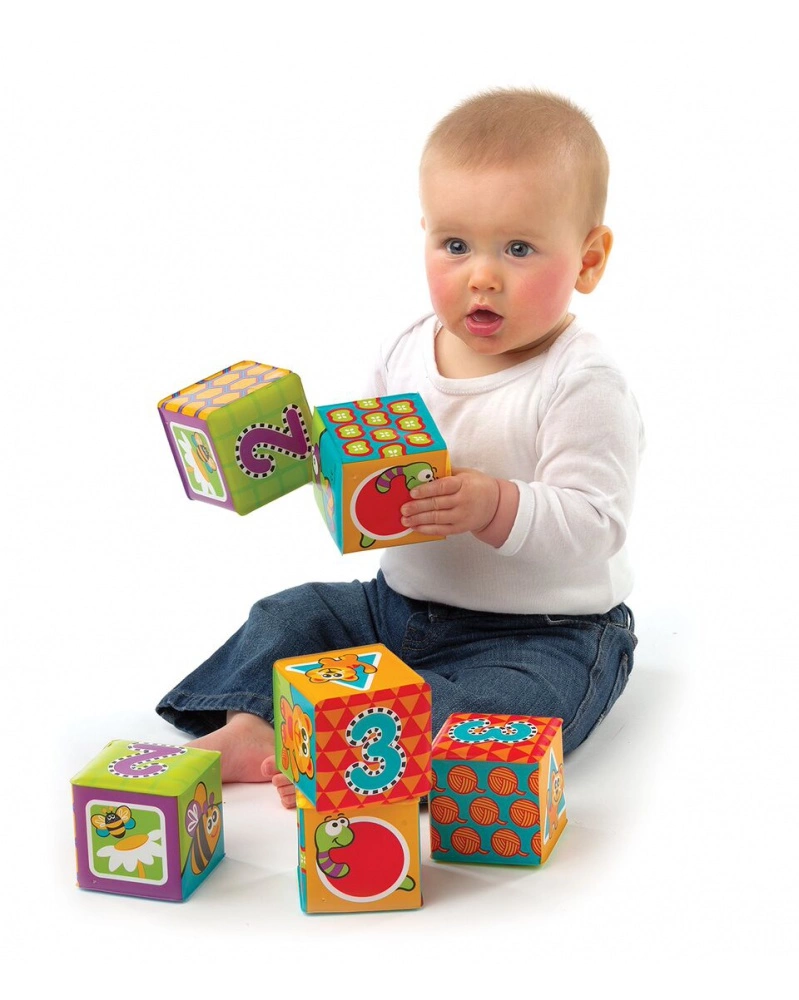Playgro - Měkké pěnové kostky nové 6ks