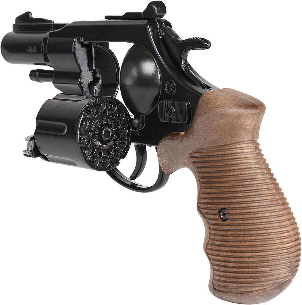 Gonher Policejní revolver Gold colection černý kovový 12 ran