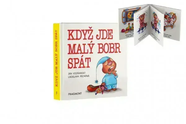 Albatros Knížka leporelo CZ text - Když jde malý bobr spát 11x10cm 24m+