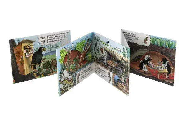 Albatros Knížka leporelo CZ text Kde zvířátka bydlí 16x11,5cm 24m+