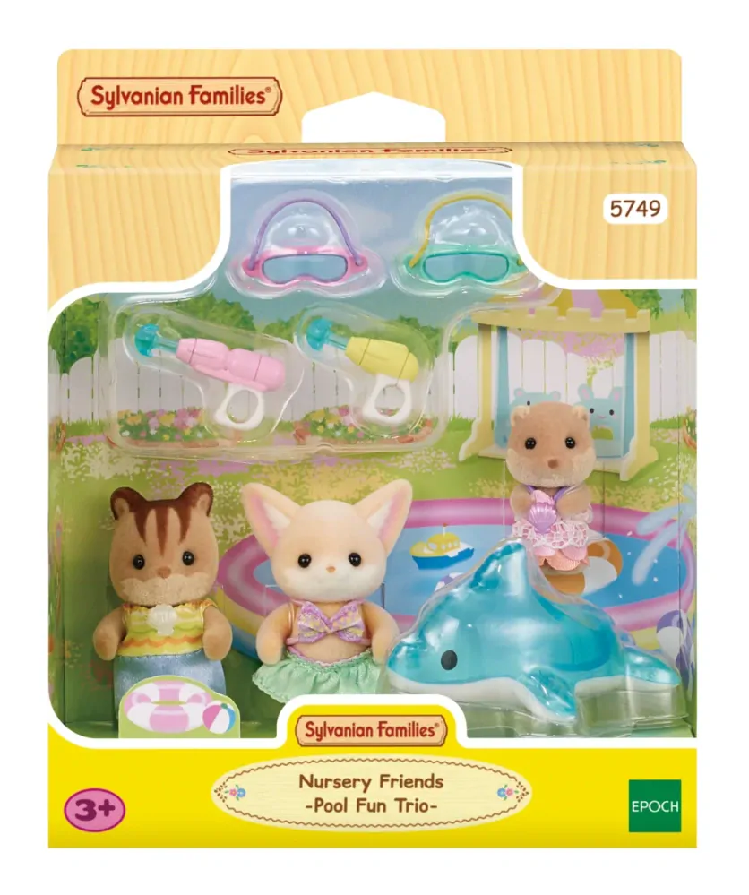 Sylvanian Families Zábava u bazénu Baby Trio