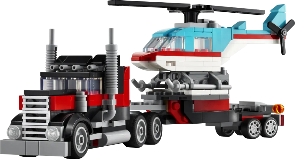 LEGO® Creator 3 v 1 31146 Náklaďák s plochou korbou a helikoptéra